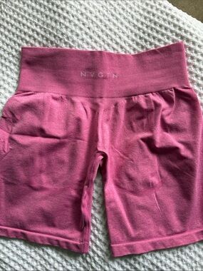 NVGTN Rose-Pink High-Waist Women's Bike Shorts